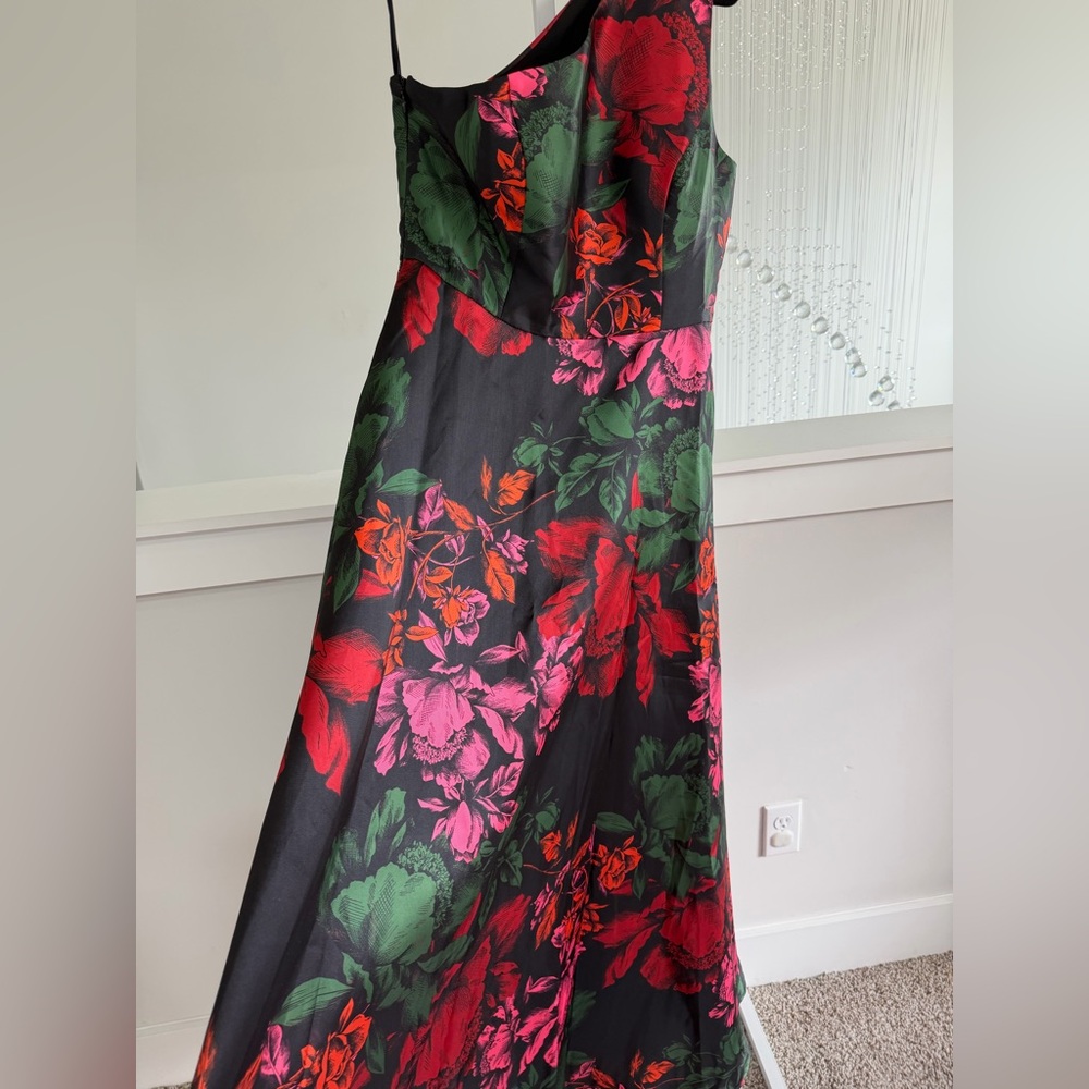 Anthropologie Hutch Elegant One-Shoulder Floral Evening Gown - Picture 5 of 8
